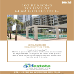 Now sit back and relax by the pool at M3M Golf Estate